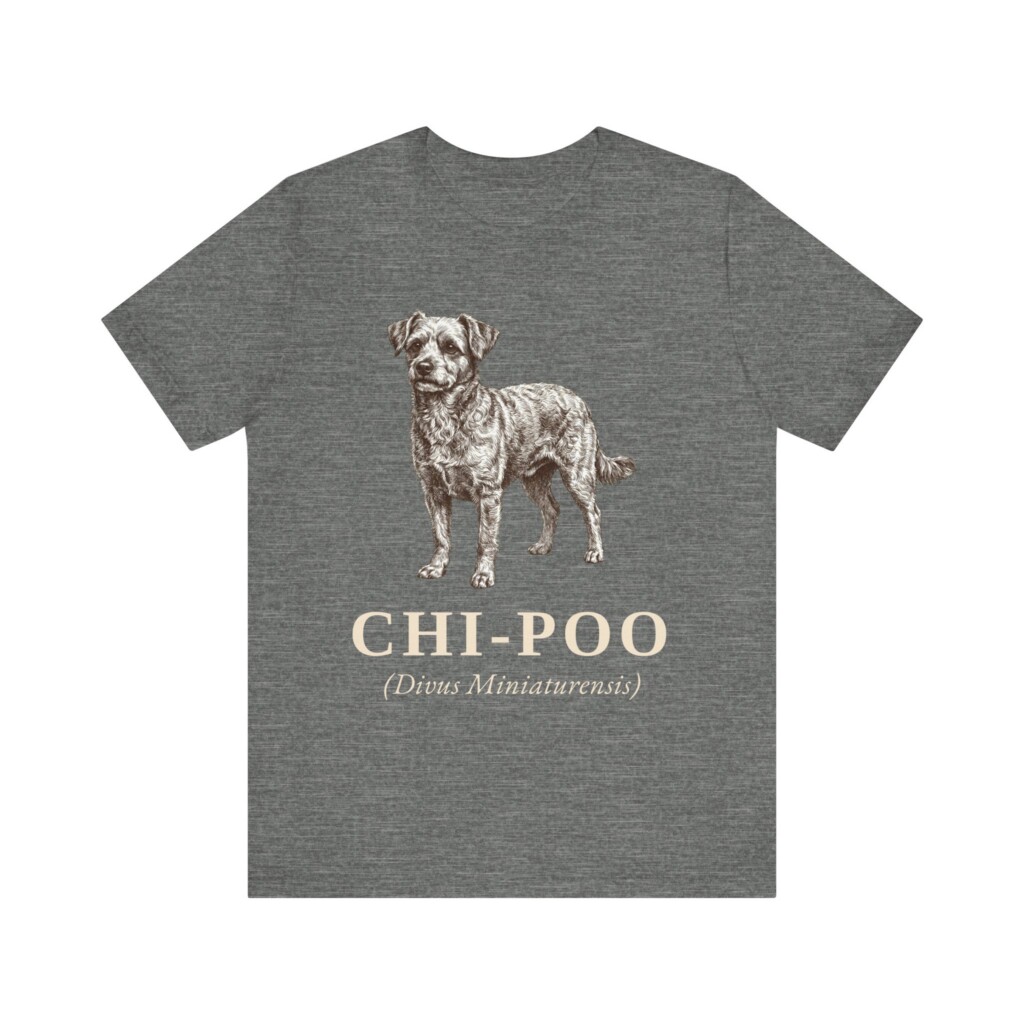 Chi-Poo Latin Shirt, Vintage Dog Sketch Tee, Dog Latin Gift