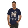 Mal-Shi Dad Shirt, Vintage Dog Sketch Tee, Dog Dad Gift