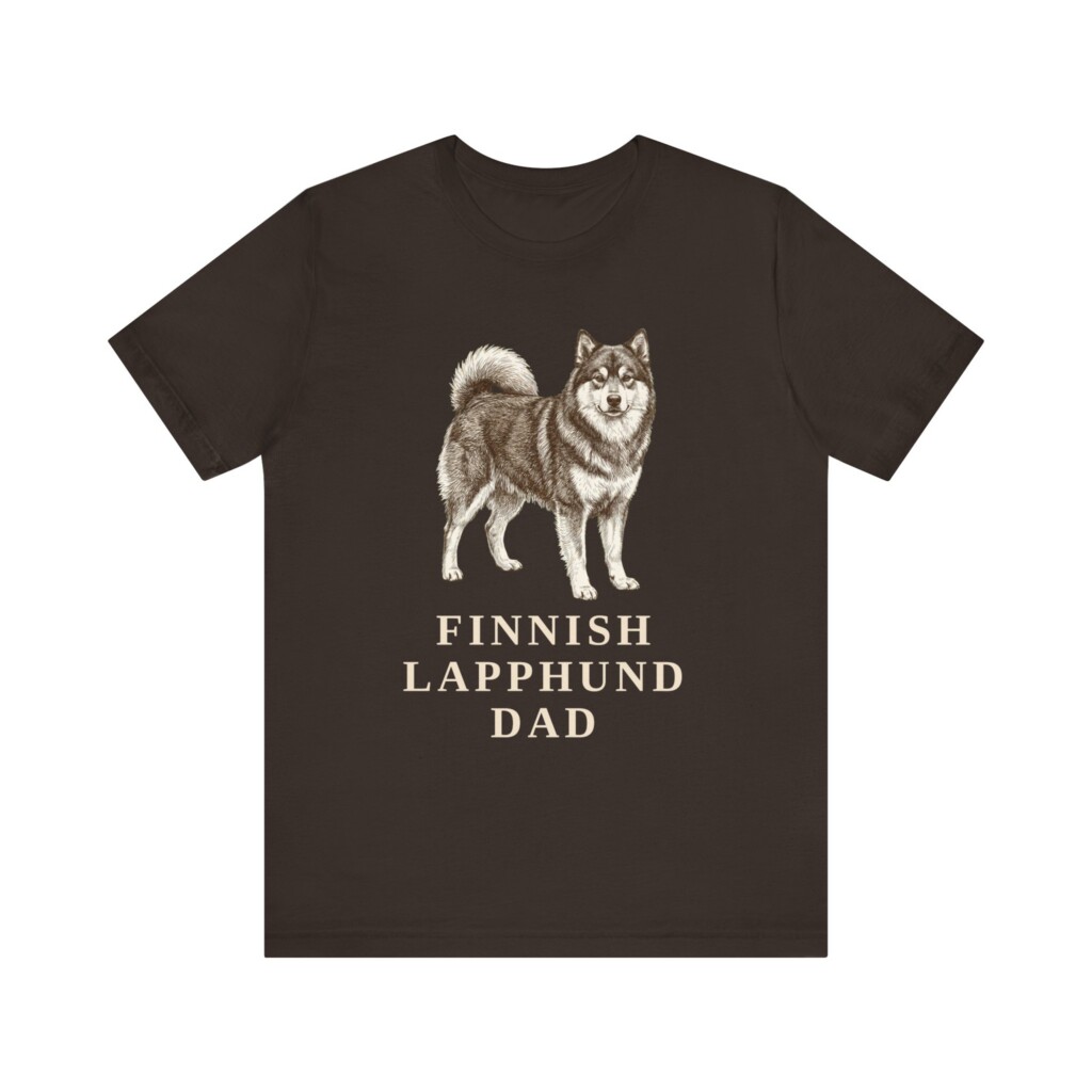 Finnish Lapphund Dad Shirt, Vintage Dog Sketch Tee, Dog Dad Gift Finnish Lapphund Dad Shirt, Vintage Dog Sketch Tee, Dog Dad Gift