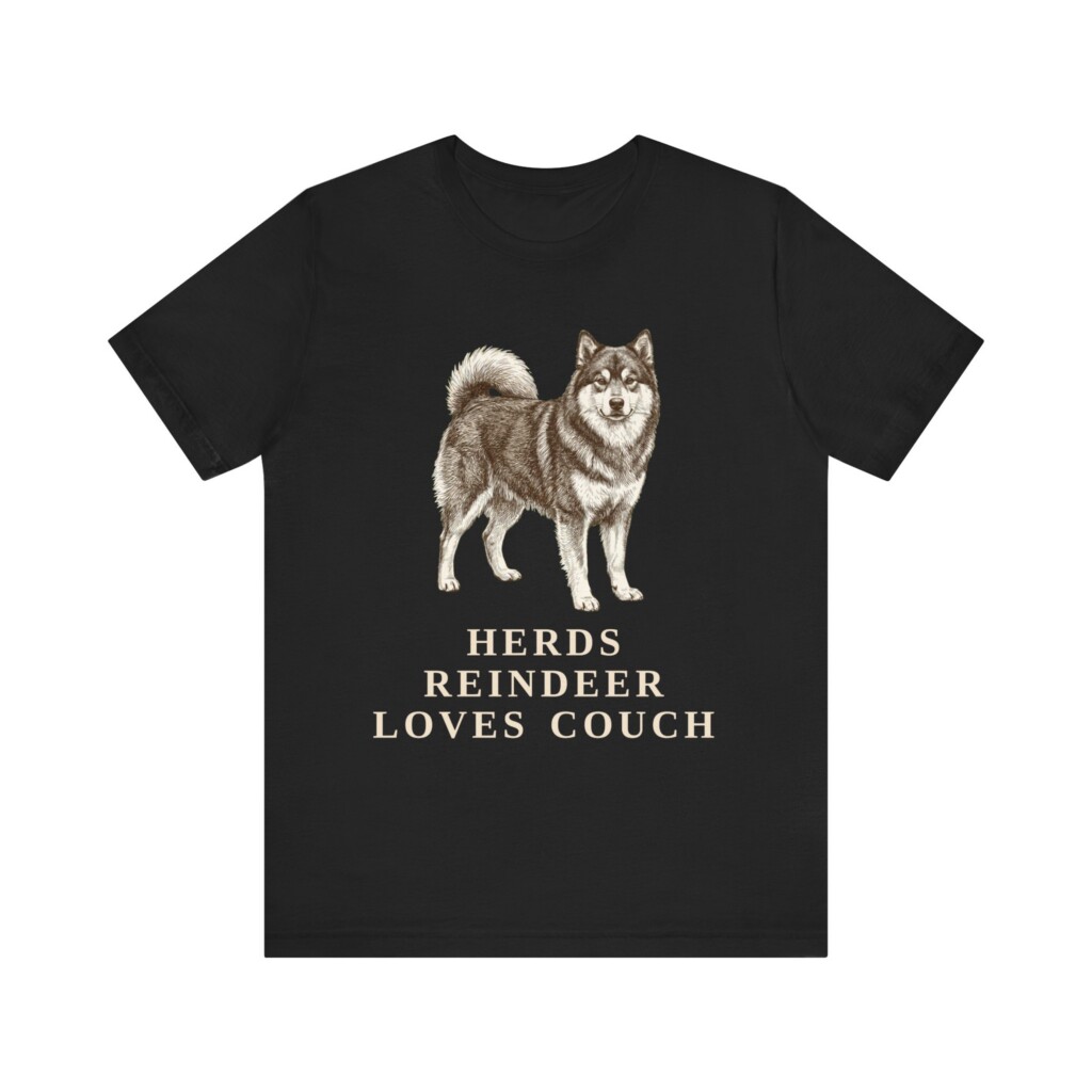 Finnish Lapphund Humor Shirt, Vintage Dog Sketch Tee, Dog Humor Gift