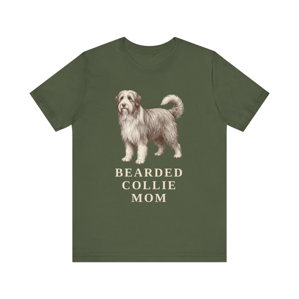 Bearded Collie Mom Shirt, Vintage Dog Sketch Tee, Dog Mom Gift Bearded Collie Mom Shirt, Vintage Dog Sketch Tee, Dog Mom Gift