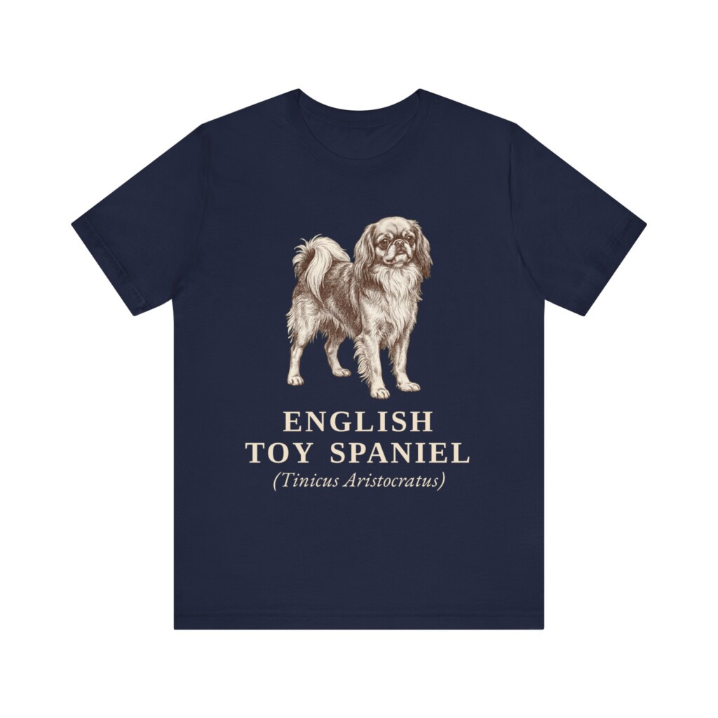 English Toy Spaniel Latin Shirt, Vintage Dog Sketch Tee, Dog Latin Gift