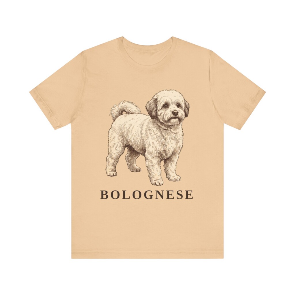 Bolognese Shirt, Vintage Dog Sketch Tee, Dog Lover Gift
