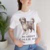 Bearded Collie Dad Shirt, Vintage Dog Sketch Tee, Dog Dad Gift