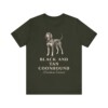 Black and Tan Coonhound Latin Shirt, Vintage Dog Sketch Tee, Dog Latin Gift