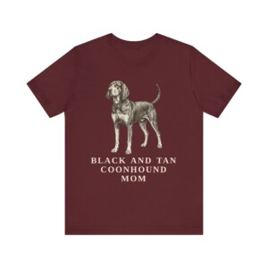 Black and Tan Coonhound Mom Shirt, Vintage Dog Sketch Tee, Dog Mom Gift