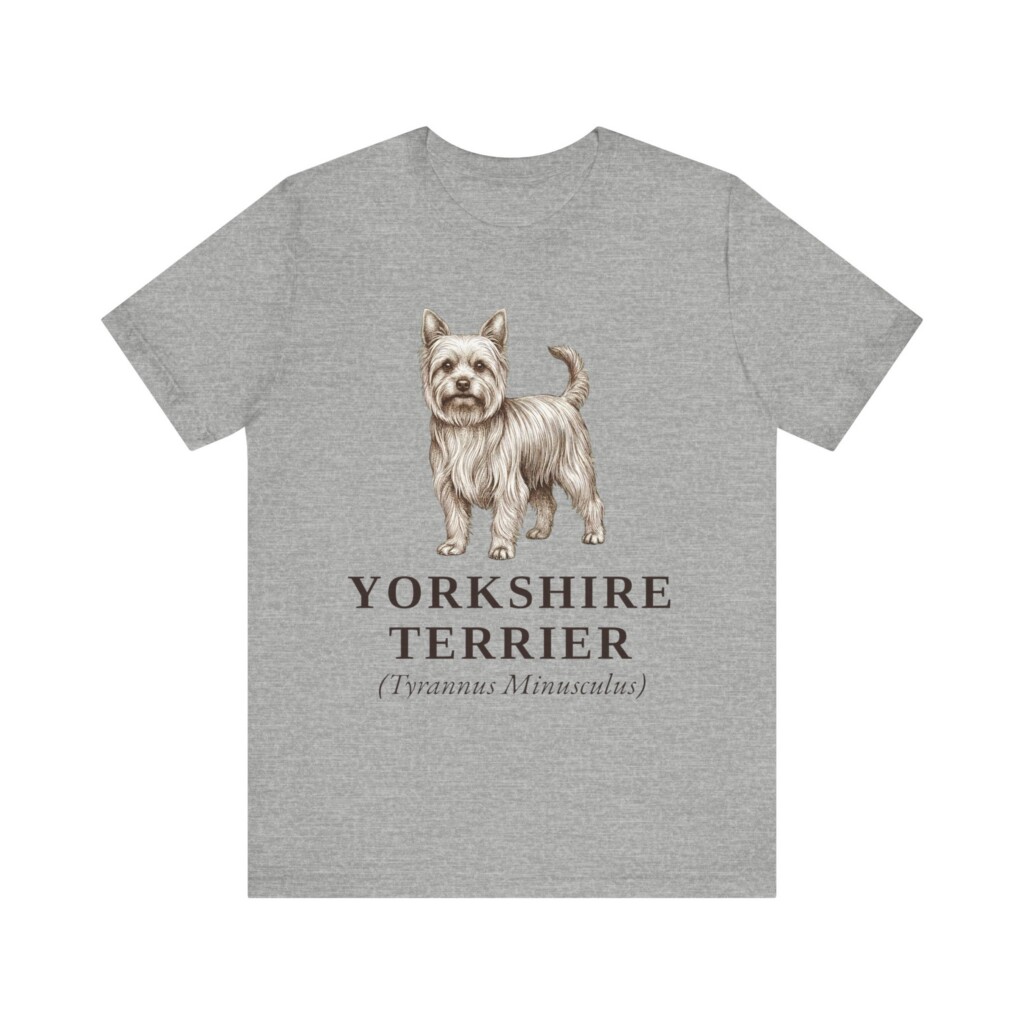 Yorkshire Terrier Latin Shirt, Vintage Dog Sketch Tee, Dog Latin Gift
