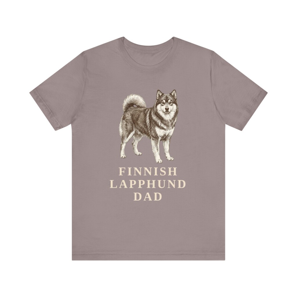 Finnish Lapphund Dad Shirt, Vintage Dog Sketch Tee, Dog Dad Gift Finnish Lapphund Dad Shirt, Vintage Dog Sketch Tee, Dog Dad Gift