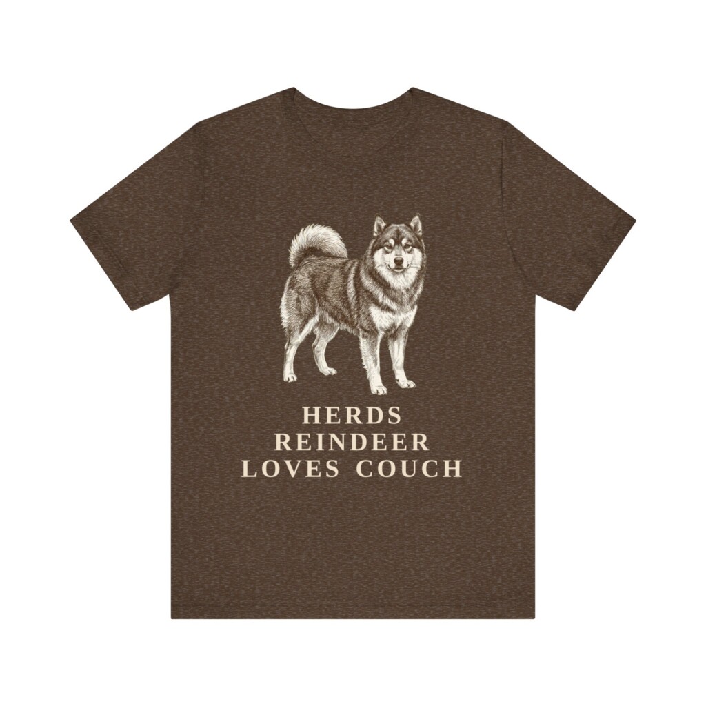 Finnish Lapphund Humor Shirt, Vintage Dog Sketch Tee, Dog Humor Gift