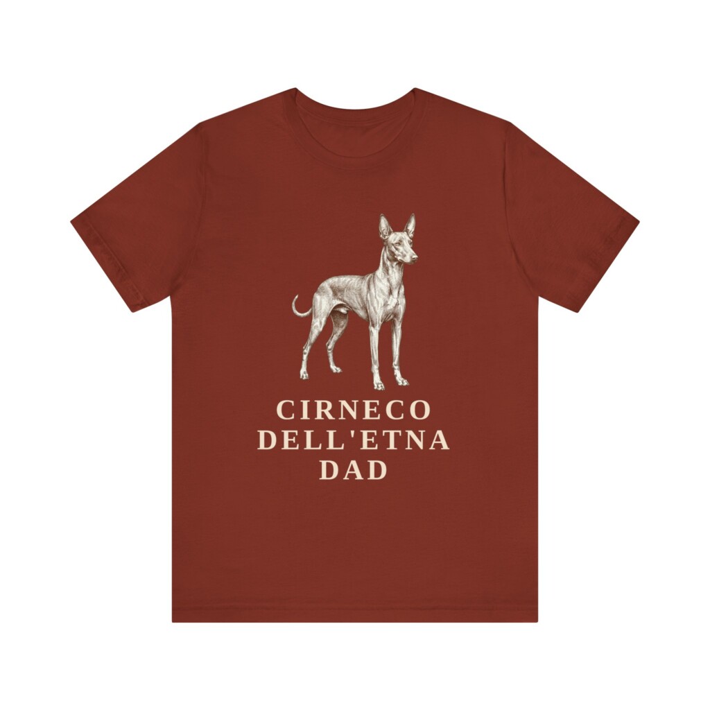Cirneco dell'Etna Dad Shirt, Vintage Dog Sketch Tee, Dog Dad Gift