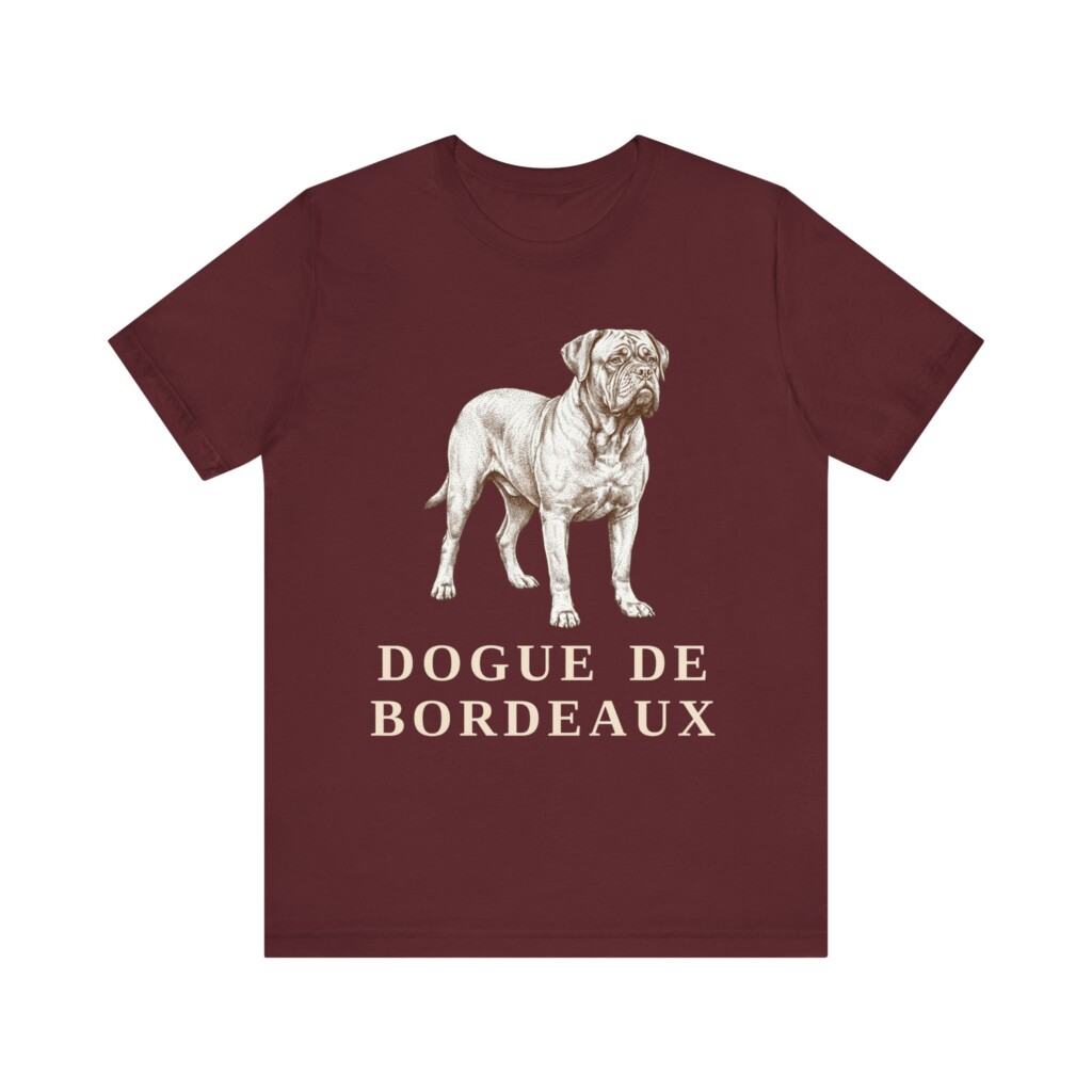 Dogue de Bordeaux Shirt, Vintage Dog Sketch Tee, Dog Lover Gift