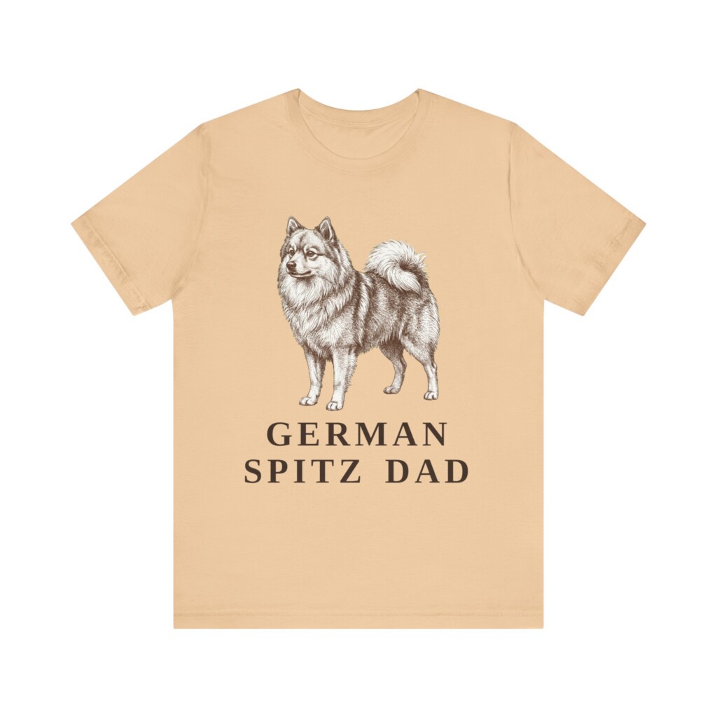German Spitz Dad Shirt, Vintage Dog Sketch Tee, Dog Dad Gift