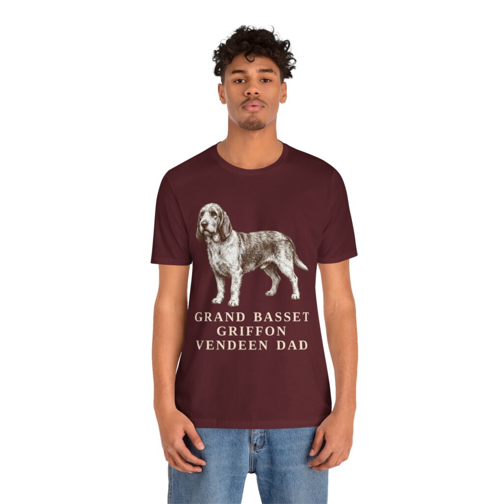 Grand Basset Griffon Vendeen Dad Shirt, Vintage Dog Sketch Tee, Dog Dad Gift