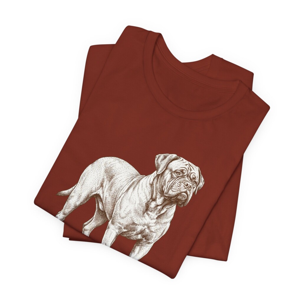 Dogue de Bordeaux Shirt, Vintage Dog Sketch Tee, Dog Lover Gift
