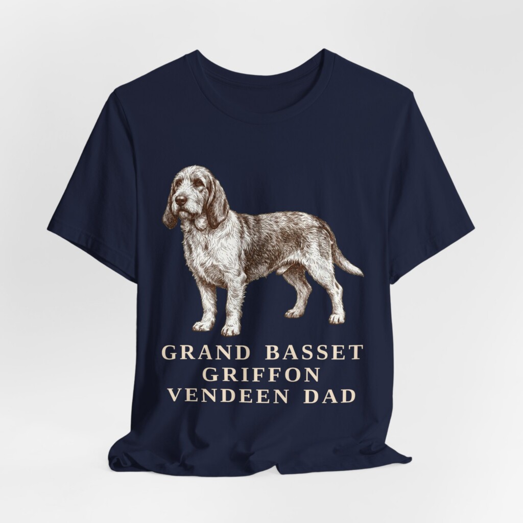 Grand Basset Griffon Vendeen Dad Shirt, Vintage Dog Sketch Tee, Dog Dad Gift
