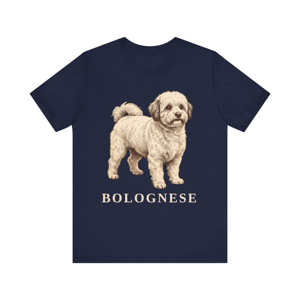Bolognese Shirt, Vintage Dog Sketch Tee, Dog Lover Gift