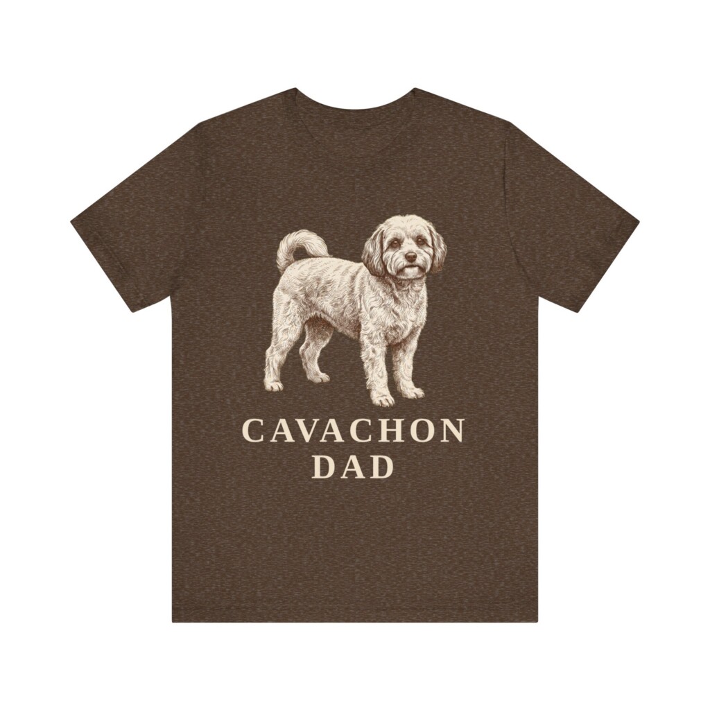 Cavachon Dad Shirt, Vintage Dog Sketch Tee, Dog Dad Gift