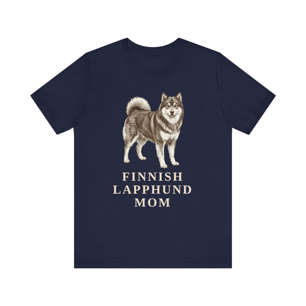 Finnish Lapphund Mom Shirt, Vintage Dog Sketch Tee, Dog Mom Gift