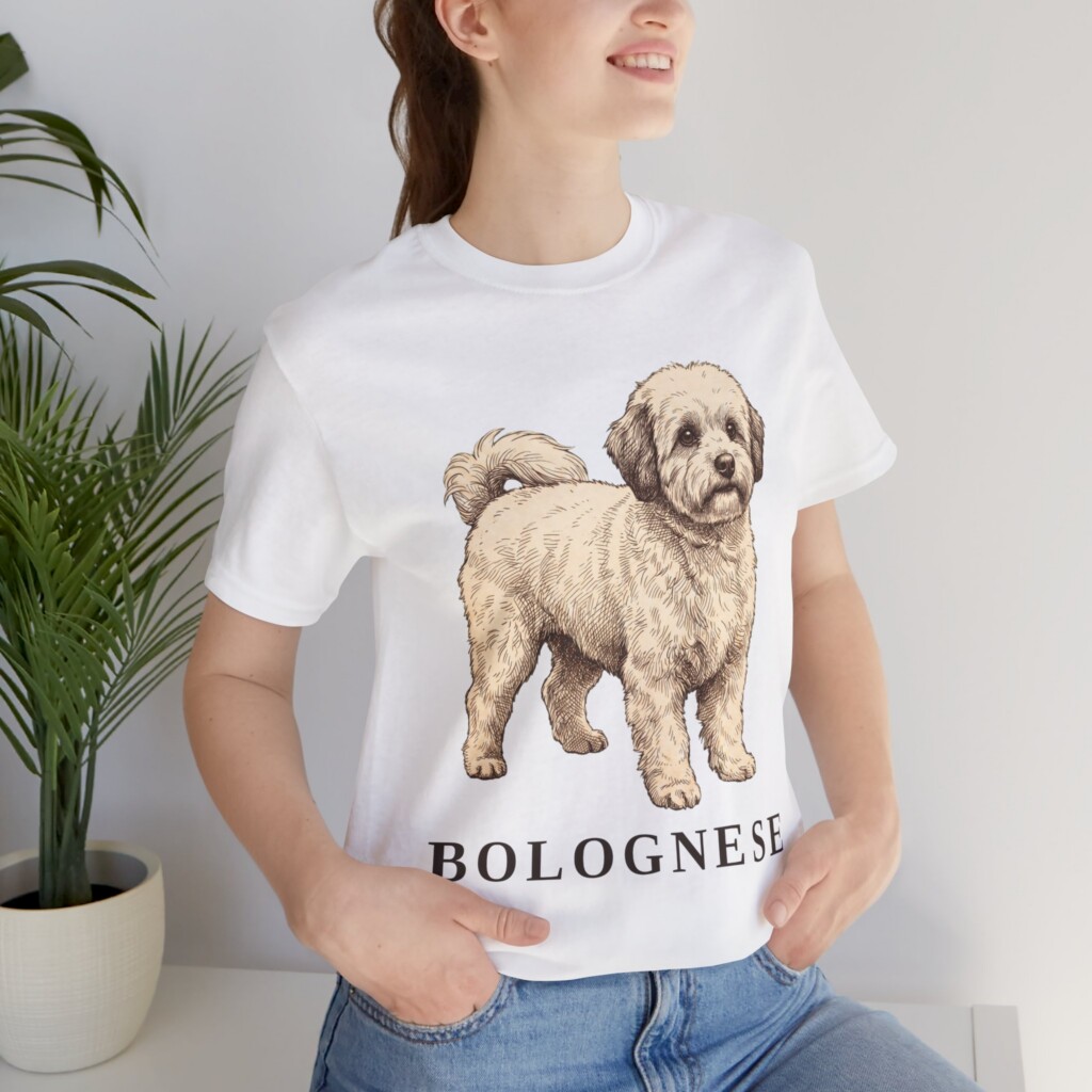Bolognese Shirt, Vintage Dog Sketch Tee, Dog Lover Gift