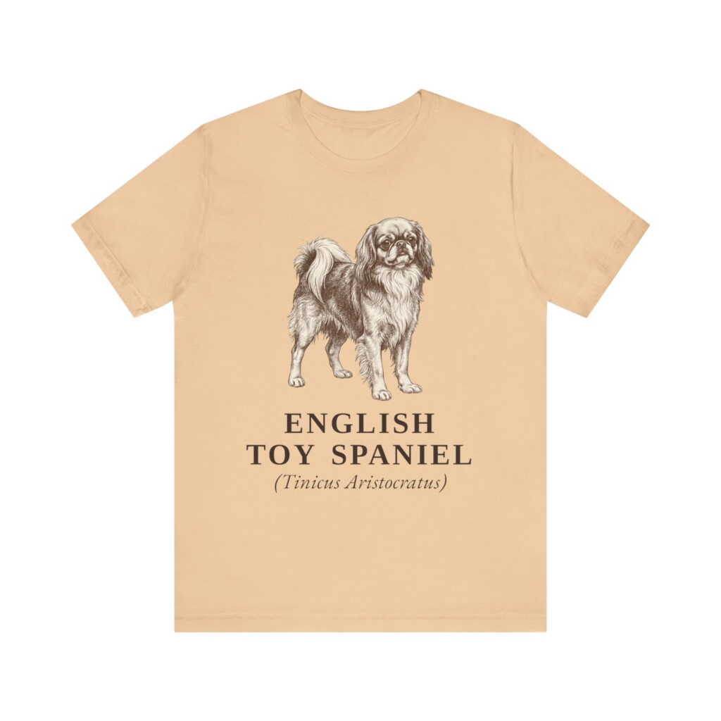 English Toy Spaniel Latin Shirt, Vintage Dog Sketch Tee, Dog Latin Gift