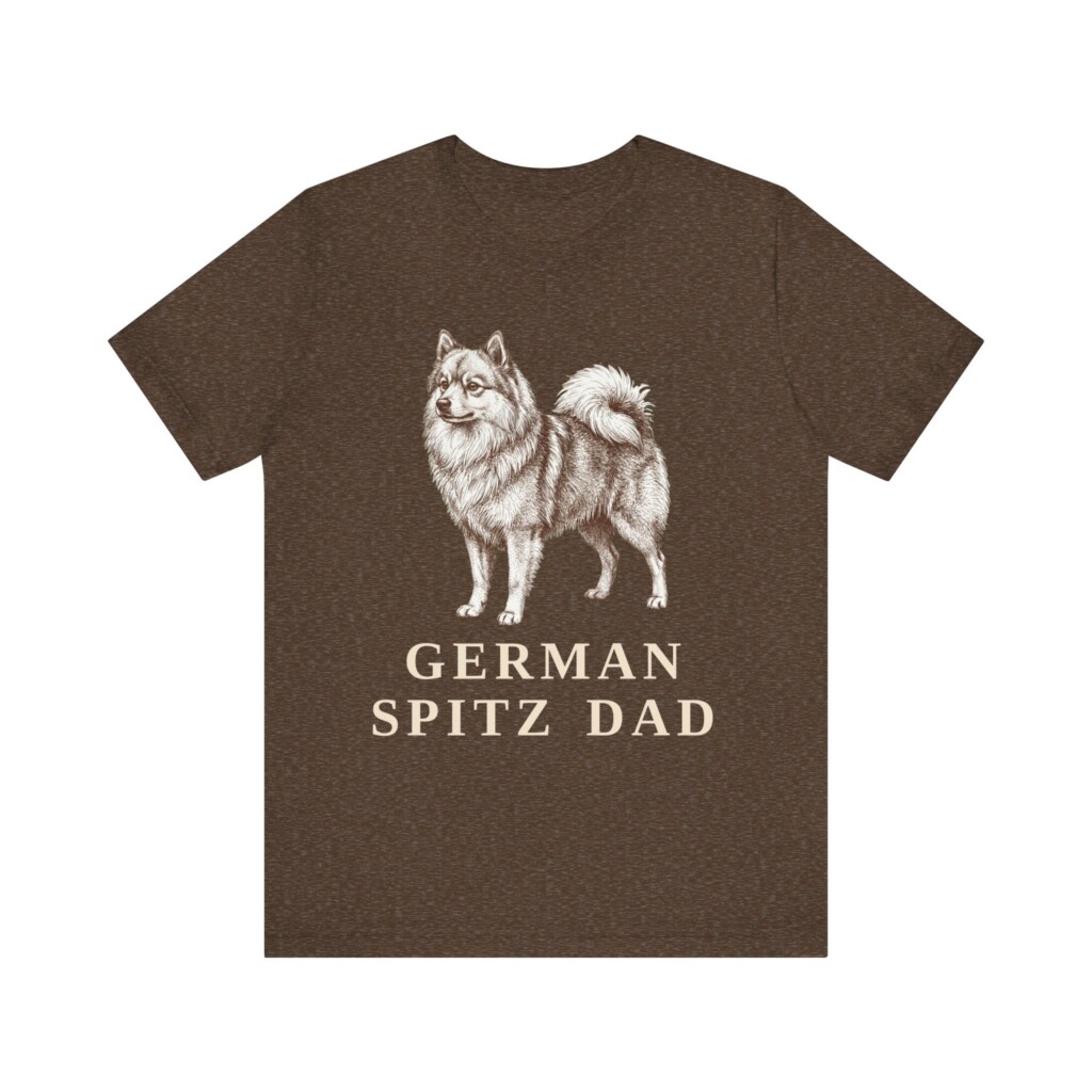 German Spitz Dad Shirt, Vintage Dog Sketch Tee, Dog Dad Gift