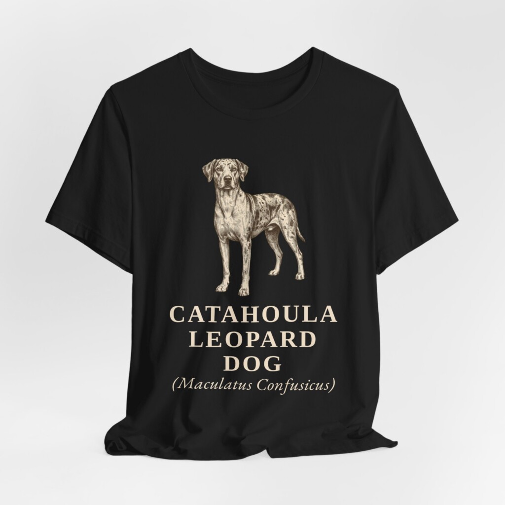 Catahoula Leopard Dog Latin Shirt, Vintage Dog Sketch Tee, Dog Latin Gift