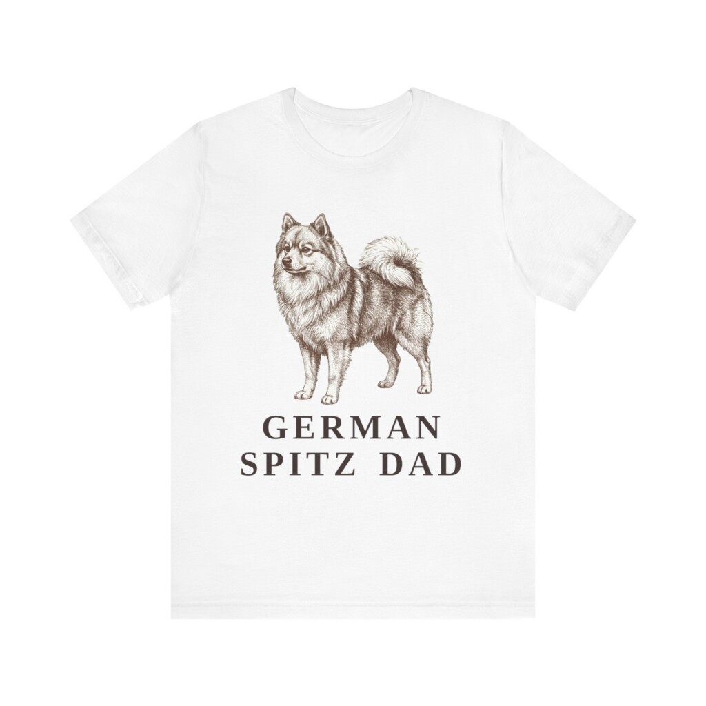German Spitz Dad Shirt, Vintage Dog Sketch Tee, Dog Dad Gift