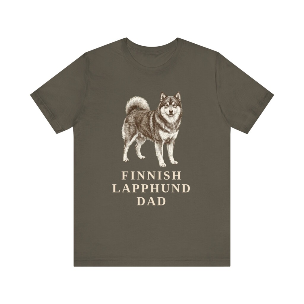 Finnish Lapphund Dad Shirt, Vintage Dog Sketch Tee, Dog Dad Gift Finnish Lapphund Dad Shirt, Vintage Dog Sketch Tee, Dog Dad Gift