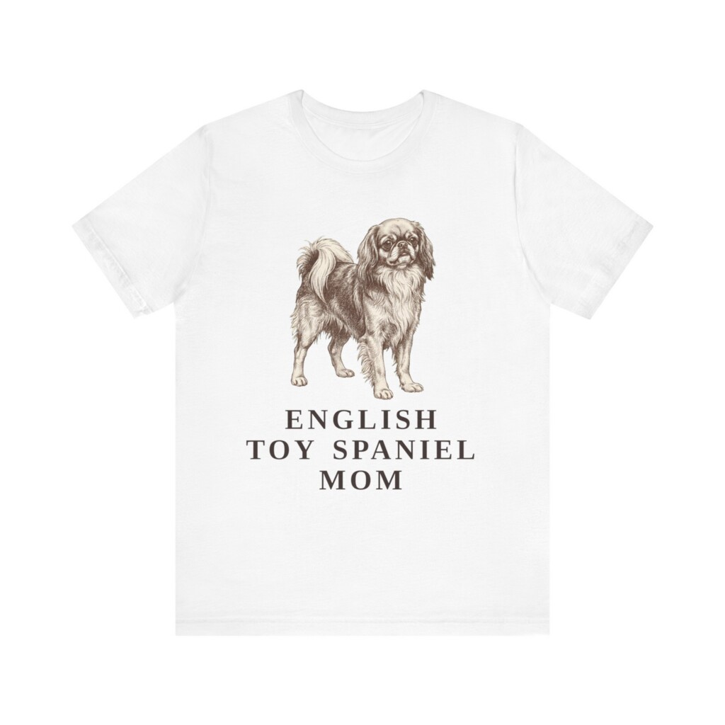 English Toy Spaniel Mom Shirt, Vintage Dog Sketch Tee, Dog Mom Gift