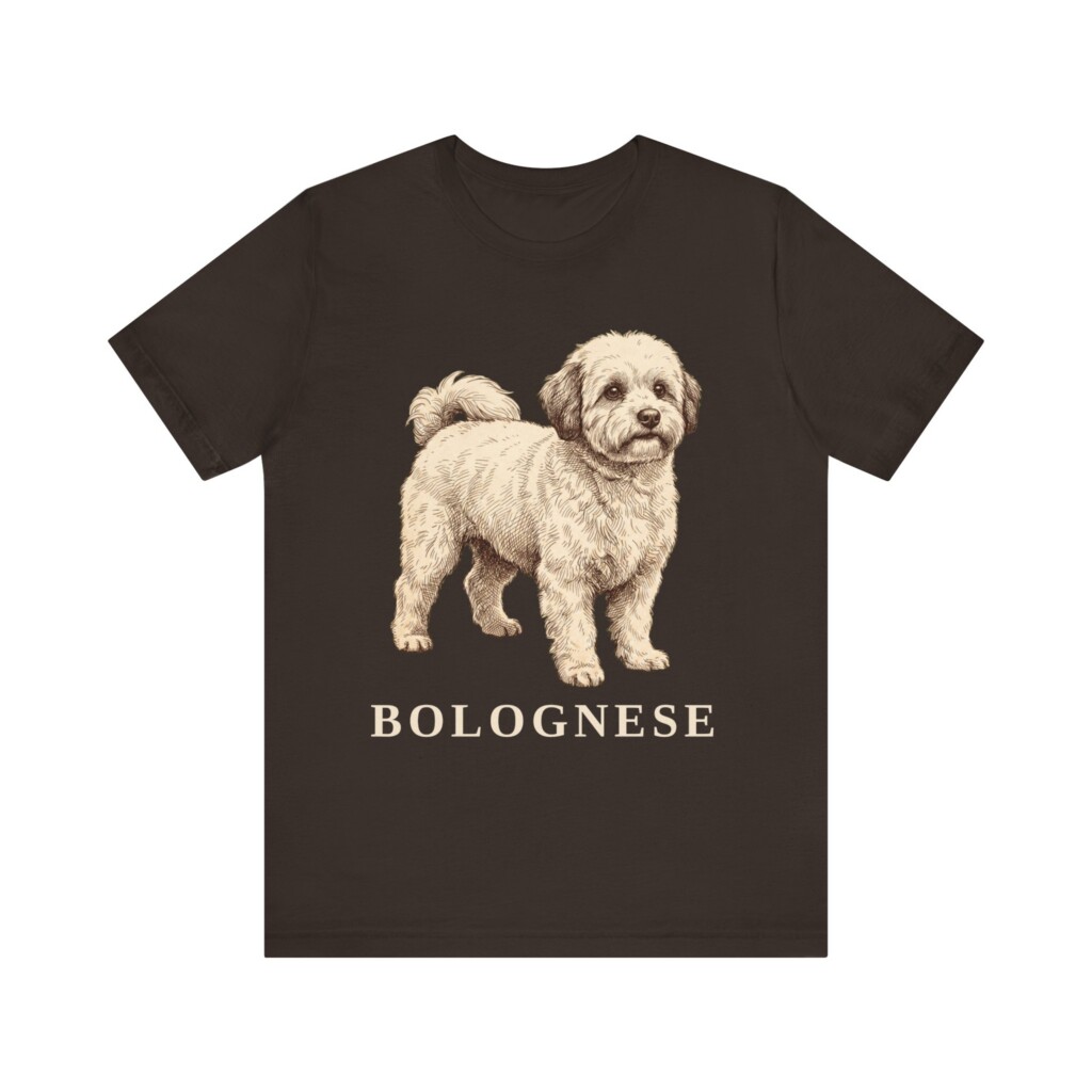 Bolognese Shirt, Vintage Dog Sketch Tee, Dog Lover Gift