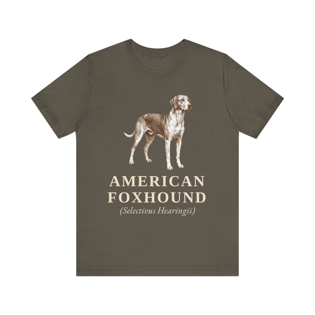 American Foxhound Latin Shirt, Vintage Dog Sketch Tee, Dog Latin Gift
