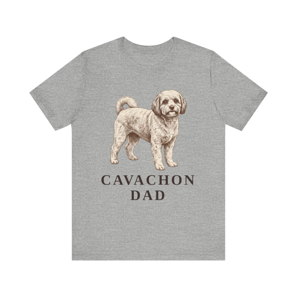 Cavachon Dad Shirt, Vintage Dog Sketch Tee, Dog Dad Gift