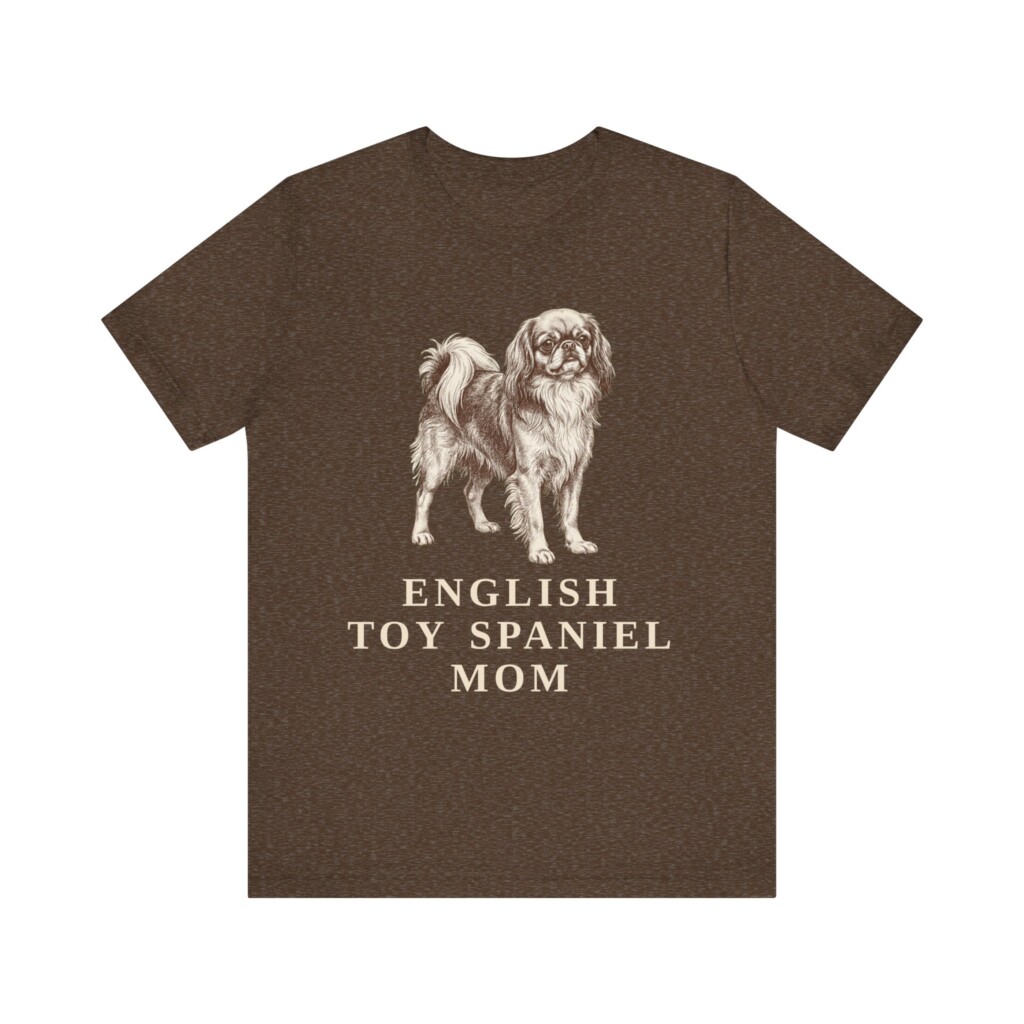 English Toy Spaniel Mom Shirt, Vintage Dog Sketch Tee, Dog Mom Gift