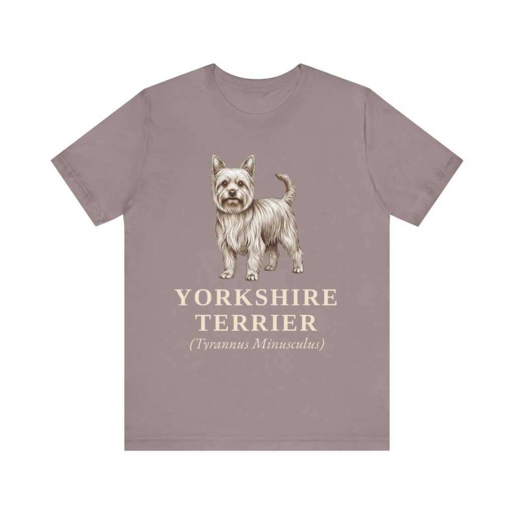 Yorkshire Terrier Latin Shirt, Vintage Dog Sketch Tee, Dog Latin Gift