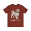Mal-Shi Shirt, Vintage Dog Sketch Tee, Dog Lover Gift