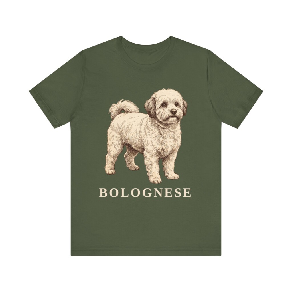 Bolognese Shirt, Vintage Dog Sketch Tee, Dog Lover Gift