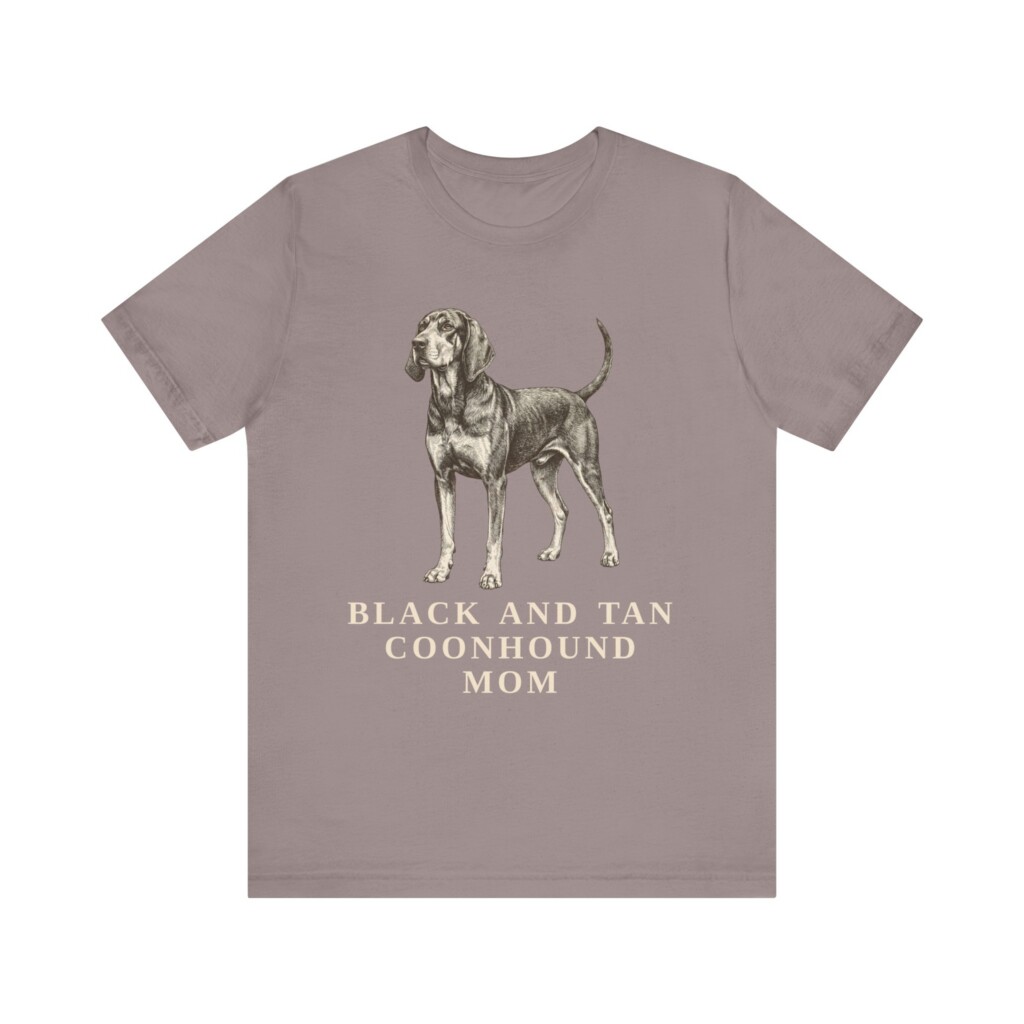 Black and Tan Coonhound Mom Shirt, Vintage Dog Sketch Tee, Dog Mom Gift