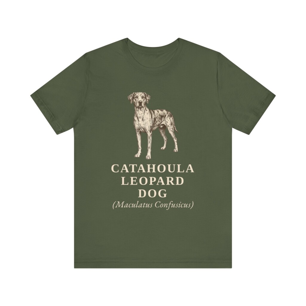 Catahoula Leopard Dog Latin Shirt, Vintage Dog Sketch Tee, Dog Latin Gift