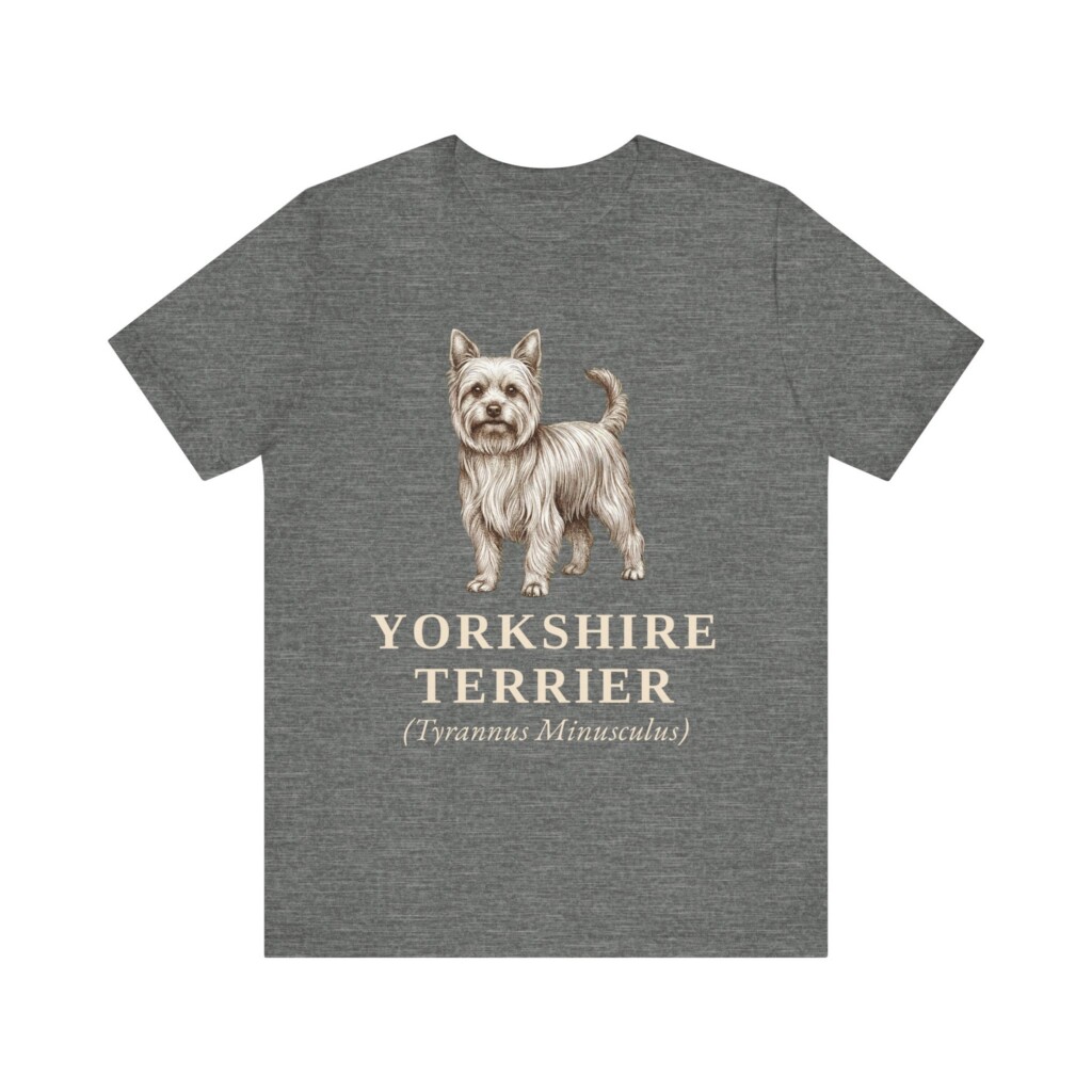 Yorkshire Terrier Latin Shirt, Vintage Dog Sketch Tee, Dog Latin Gift