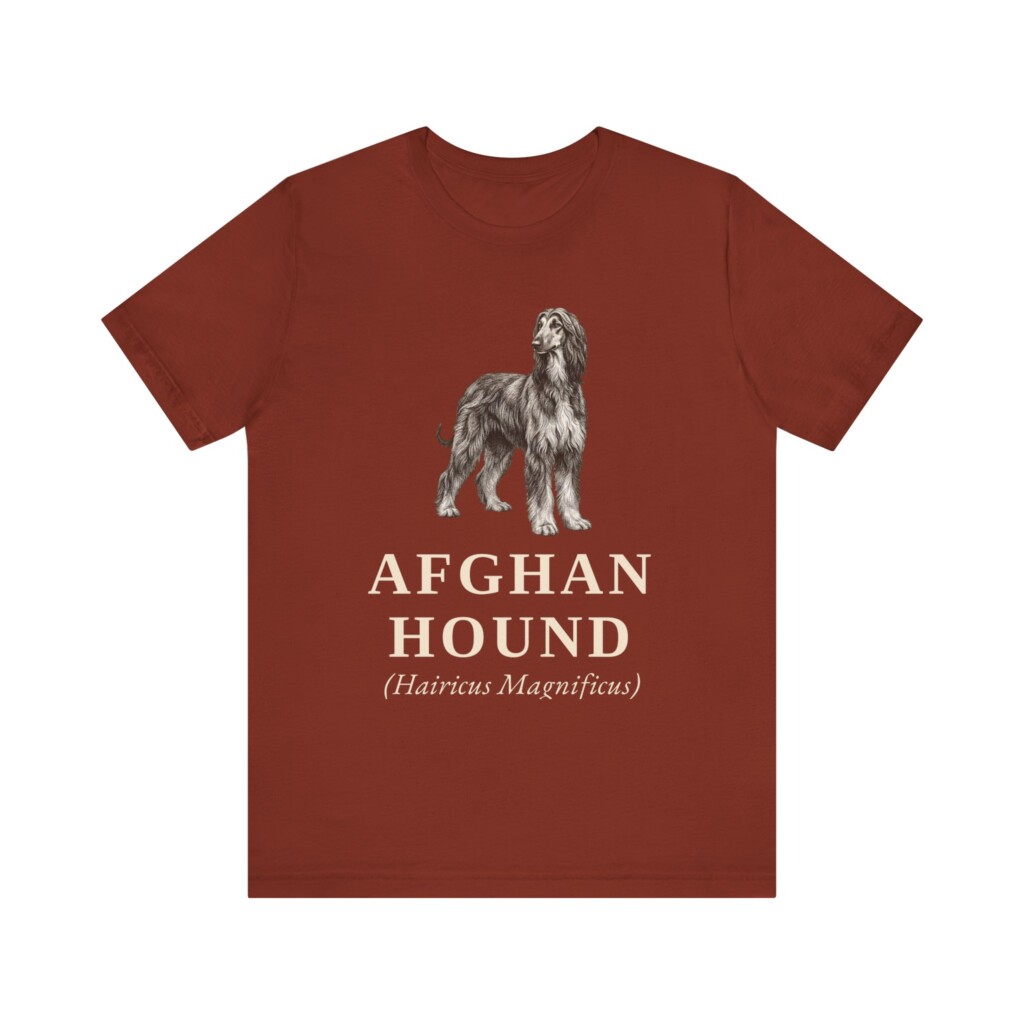 Afghan Hound Latin Shirt, Vintage Dog Sketch Tee, Dog Latin Gift