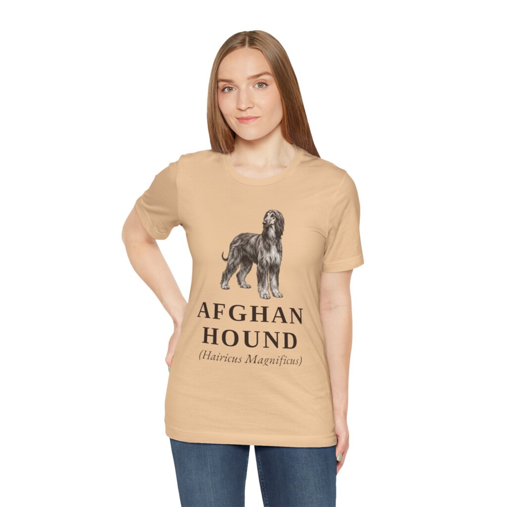 Afghan Hound Latin Shirt, Vintage Dog Sketch Tee, Dog Latin Gift