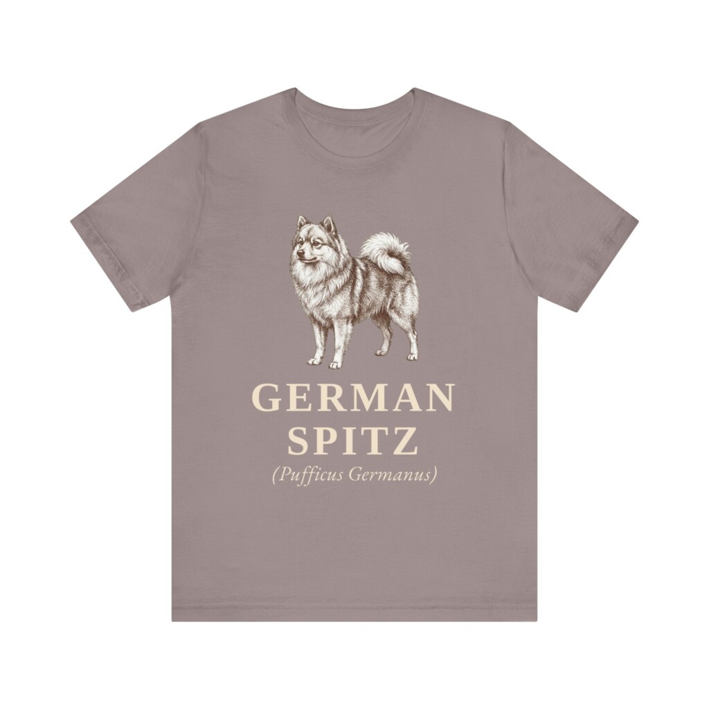 German Spitz Latin Shirt, Vintage Dog Sketch Tee, Dog Latin Gift