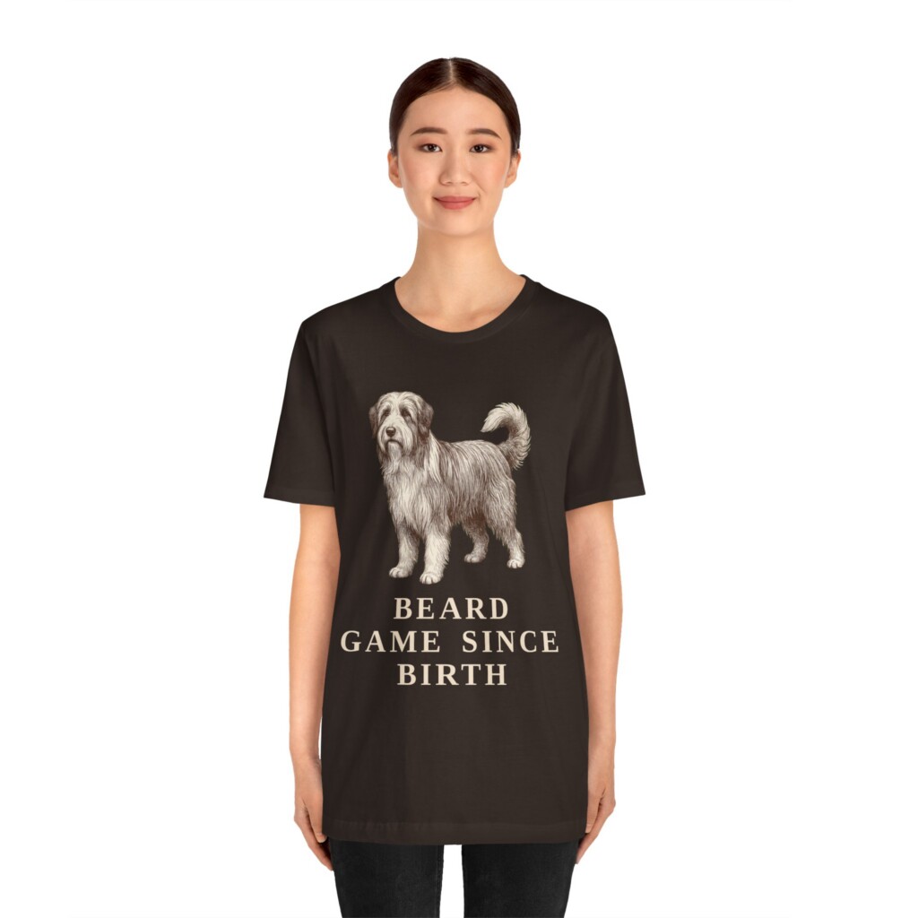 Bearded Collie Humor Shirt, Vintage Dog Sketch Tee, Dog Humor Gift