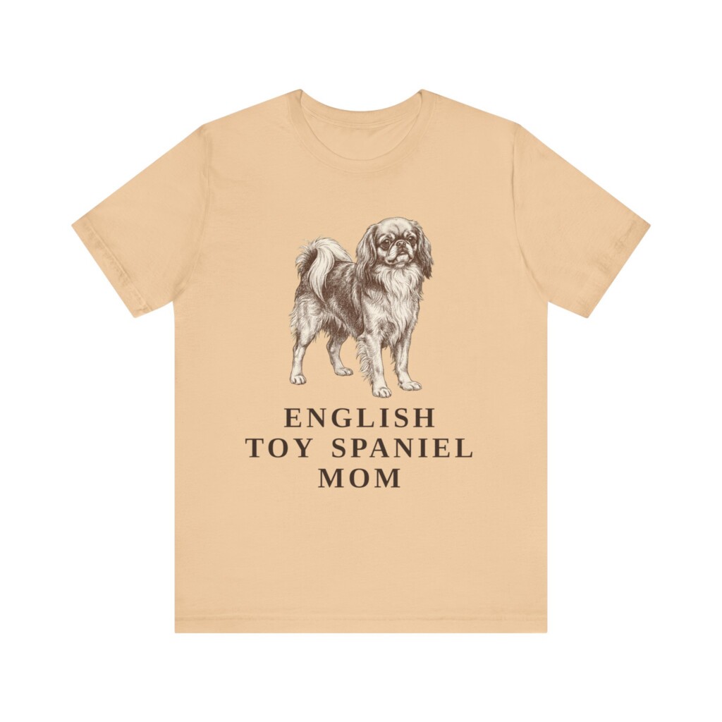 English Toy Spaniel Mom Shirt, Vintage Dog Sketch Tee, Dog Mom Gift