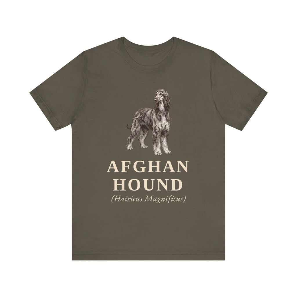 Afghan Hound Latin Shirt, Vintage Dog Sketch Tee, Dog Latin Gift