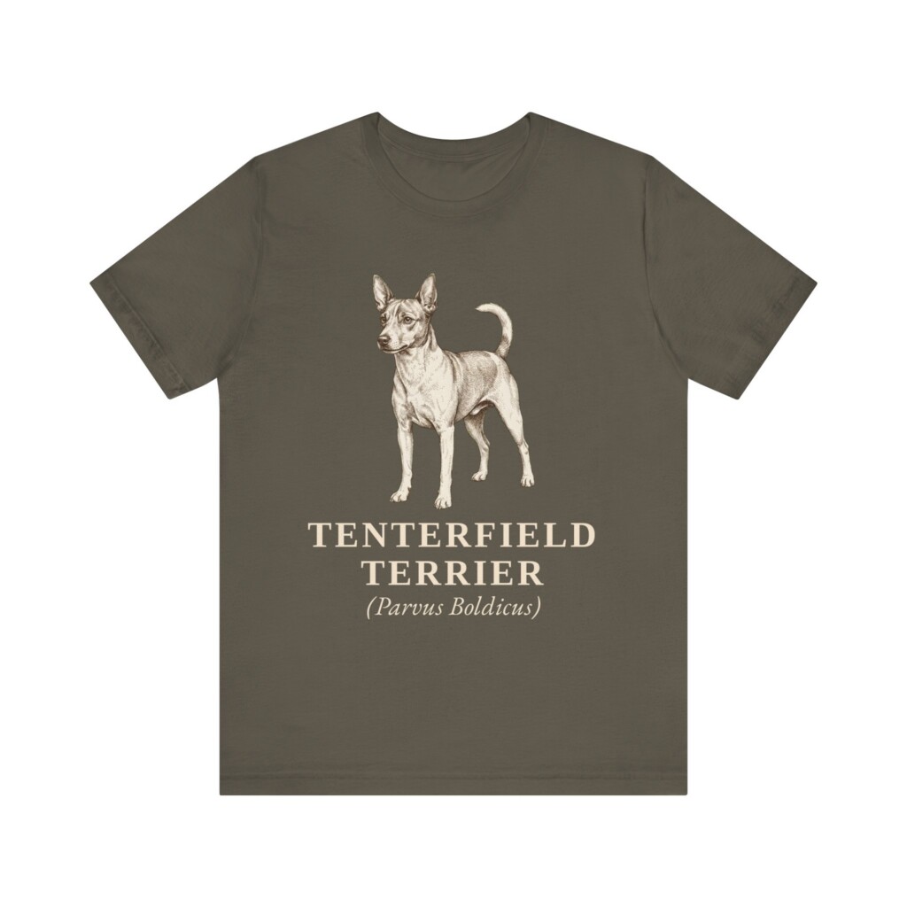 Tenterfield Terrier Latin Shirt, Vintage Dog Sketch Tee, Dog Latin Gift