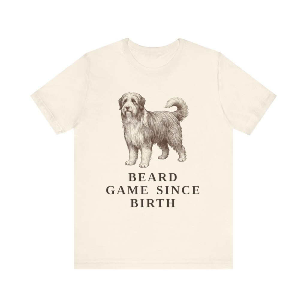 Bearded Collie Humor Shirt, Vintage Dog Sketch Tee, Dog Humor Gift