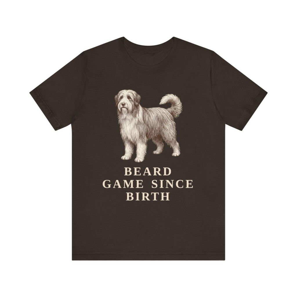 Bearded Collie Humor Shirt, Vintage Dog Sketch Tee, Dog Humor Gift
