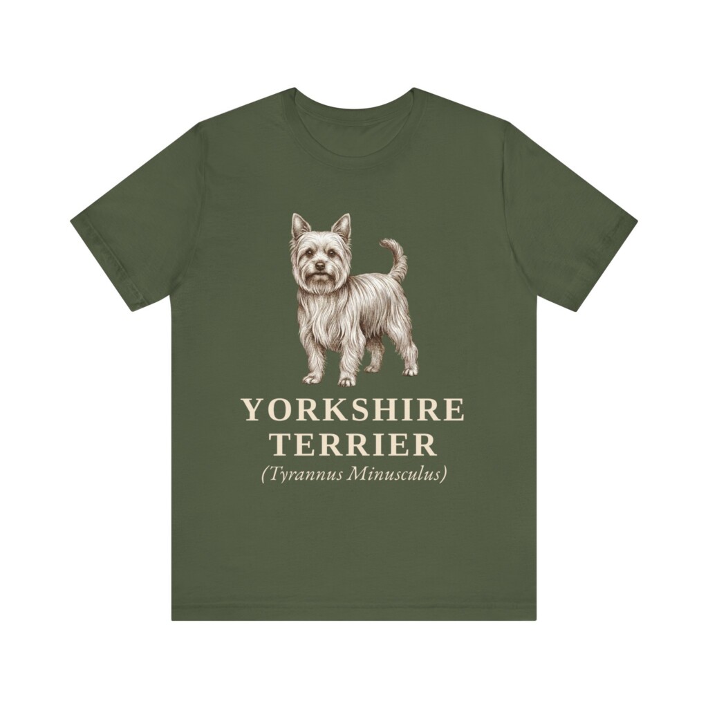 Yorkshire Terrier Latin Shirt, Vintage Dog Sketch Tee, Dog Latin Gift