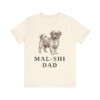 Mal-Shi Dad Shirt, Vintage Dog Sketch Tee, Dog Dad Gift